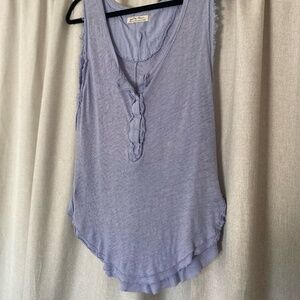 We The Free Raw Hem Blue Tank, SM